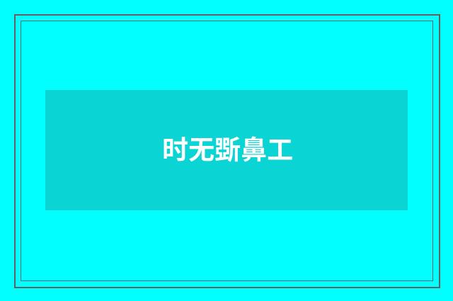 时无斲鼻工