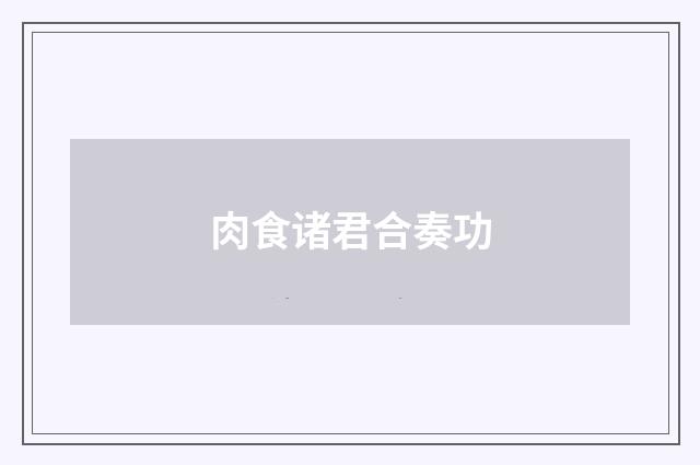 肉食诸君合奏功