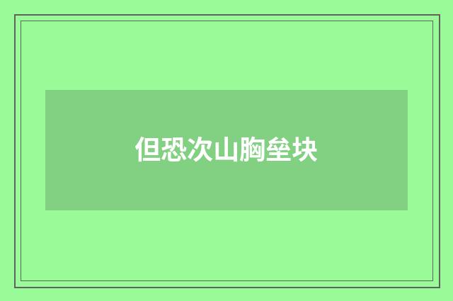 但恐次山胸垒块
