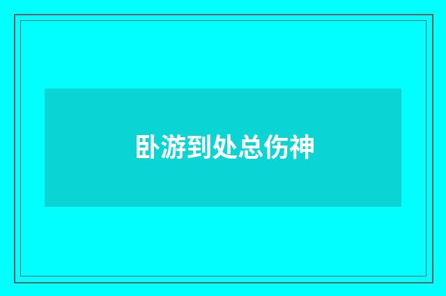 卧游到处总伤神