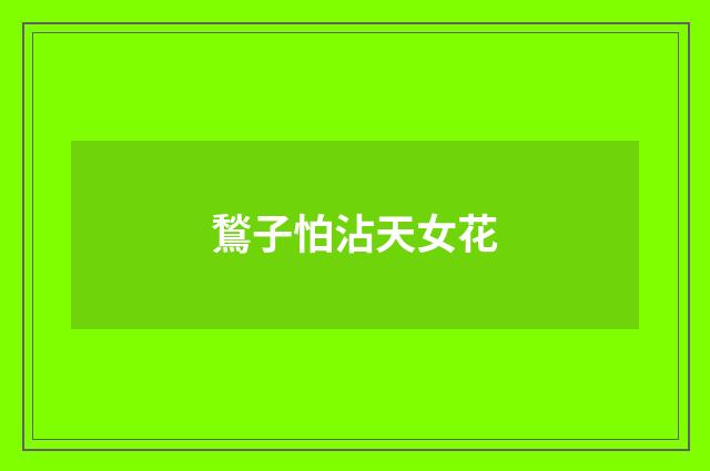 鶖子怕沾天女花