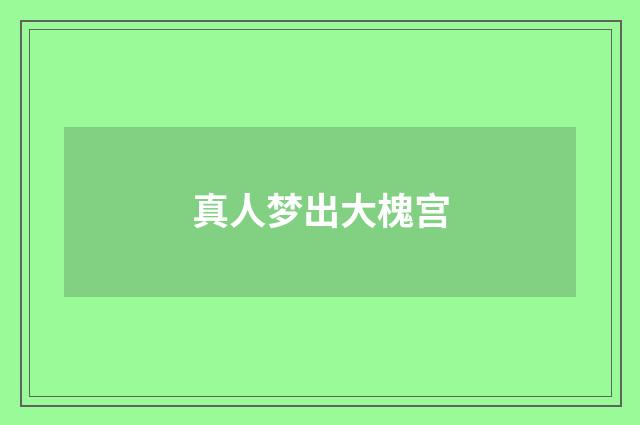 真人梦出大槐宫