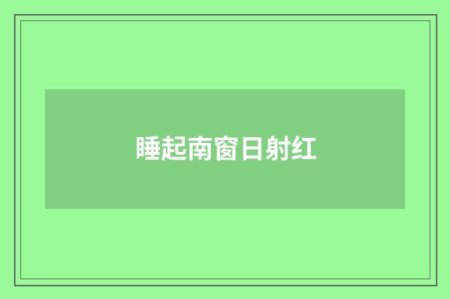 睡起南窗日射红