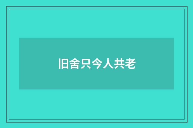 旧舍只今人共老