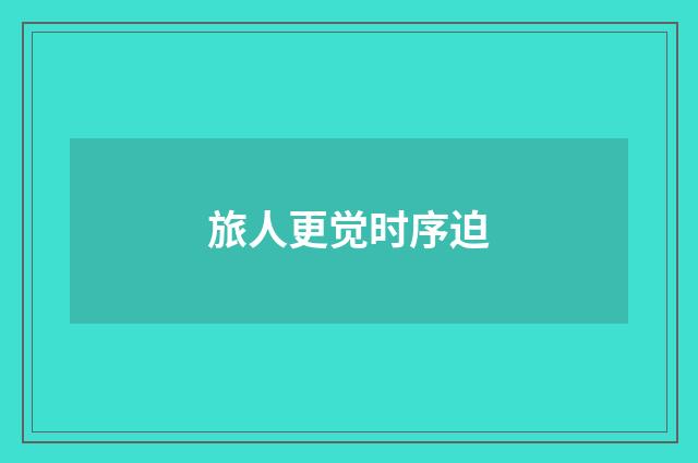 旅人更觉时序迫