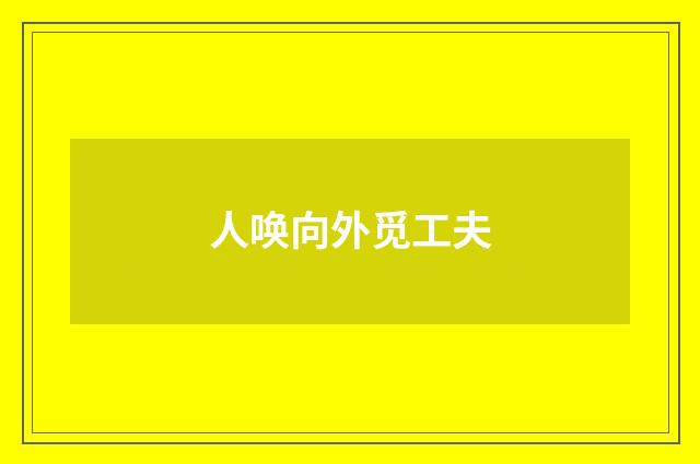 人唤向外觅工夫