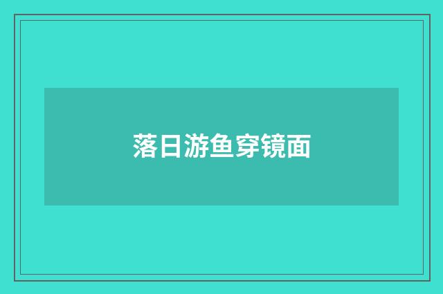 落日游鱼穿镜面