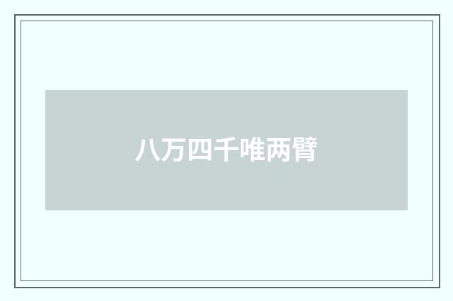 八万四千唯两臂