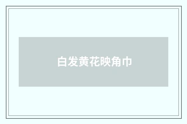白发黄花映角巾
