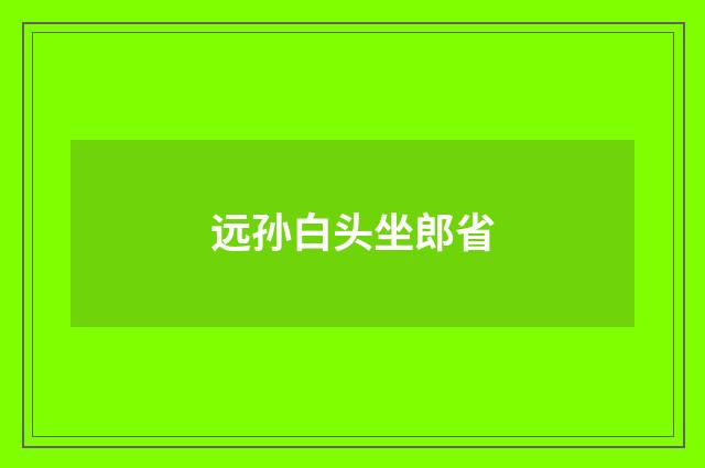 远孙白头坐郎省