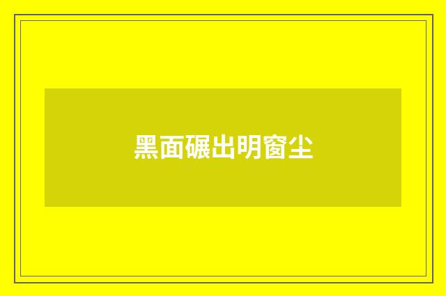 黑面碾出明窗尘