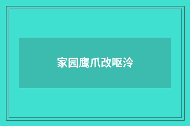 家园鹰爪改呕泠