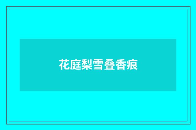 花庭梨雪叠香痕