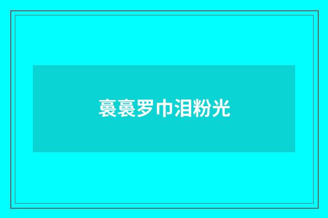 裛裛罗巾泪粉光