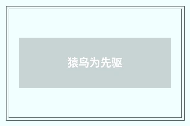 猿鸟为先驱