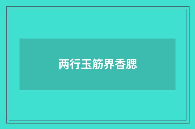 两行玉筋界香腮