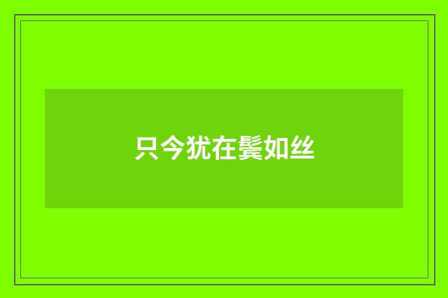 只今犹在鬓如丝