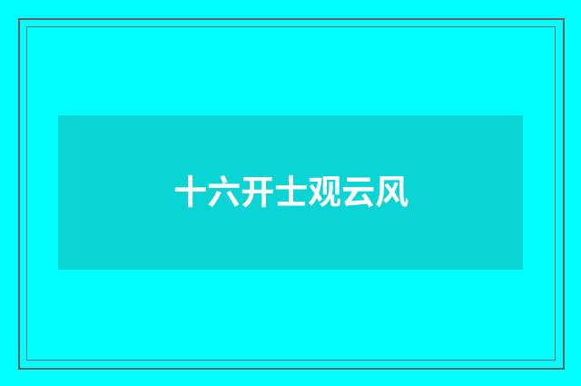十六开士观云风