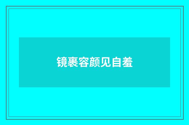 镜裹容颜见自羞