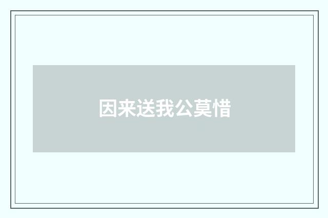 因来送我公莫惜