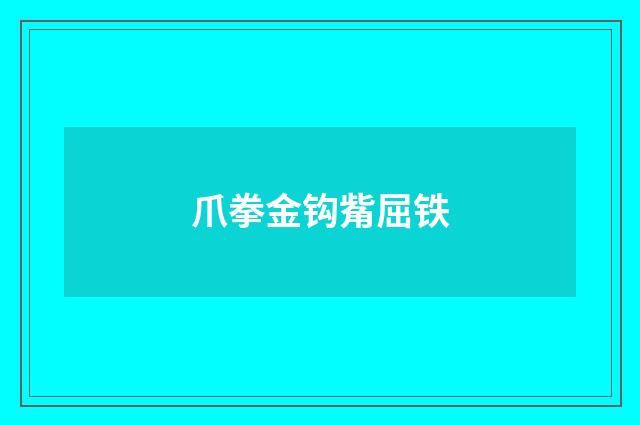 爪拳金钩觜屈铁