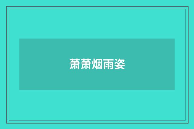 萧萧烟雨姿