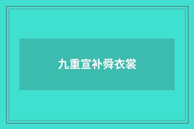 九重宣补舜衣裳