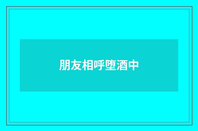 朋友相呼堕酒中