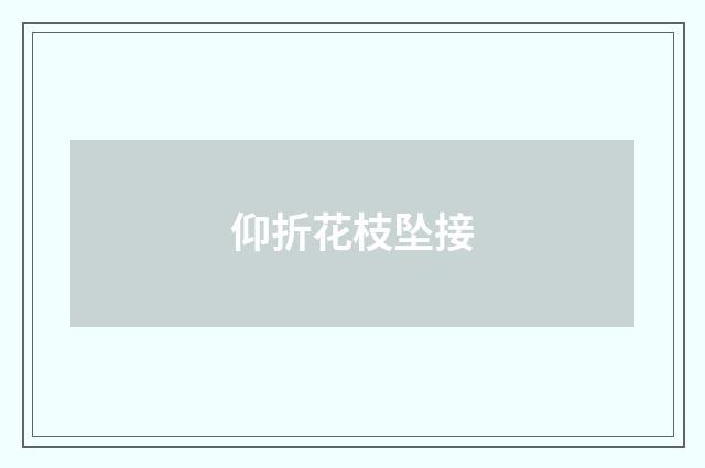 仰折花枝坠接
