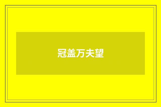 冠盖万夫望