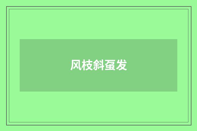 风枝斜虿发