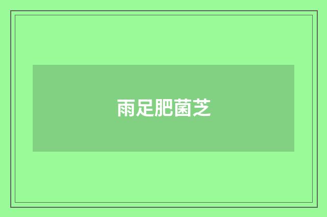 雨足肥菌芝