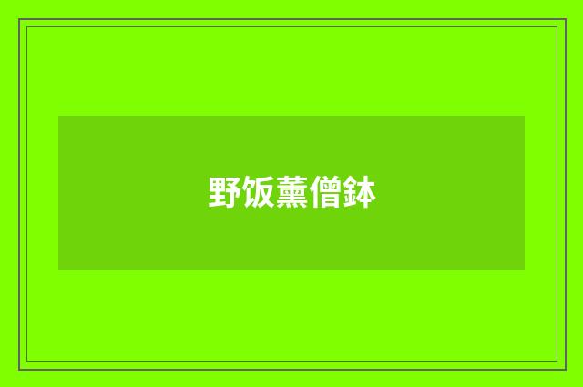 野饭薰僧鉢