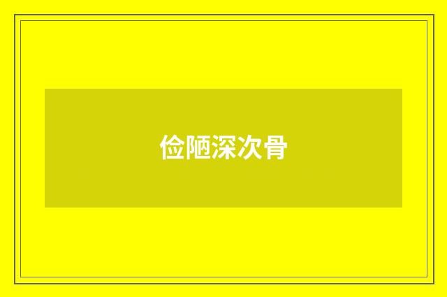 俭陋深次骨
