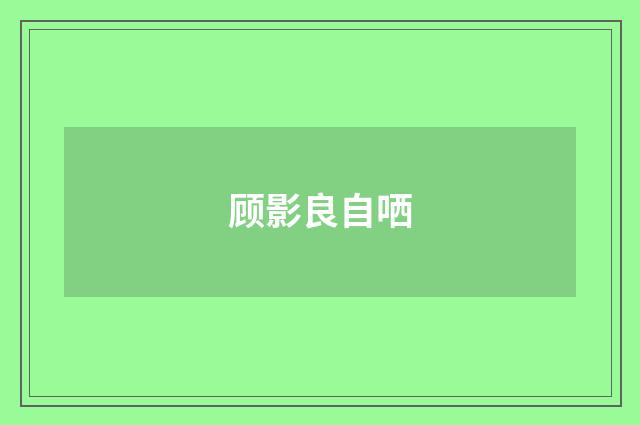 顾影良自哂