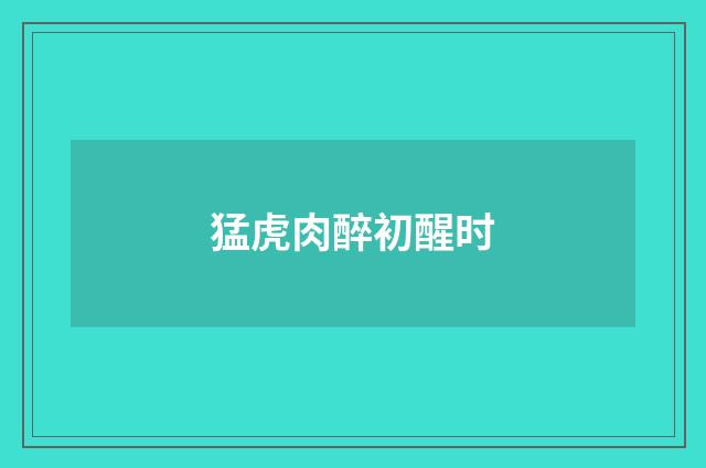 猛虎肉醉初醒时
