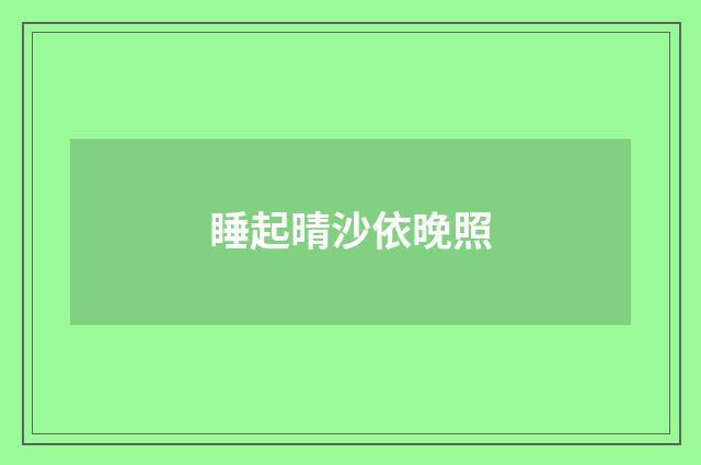睡起晴沙依晚照