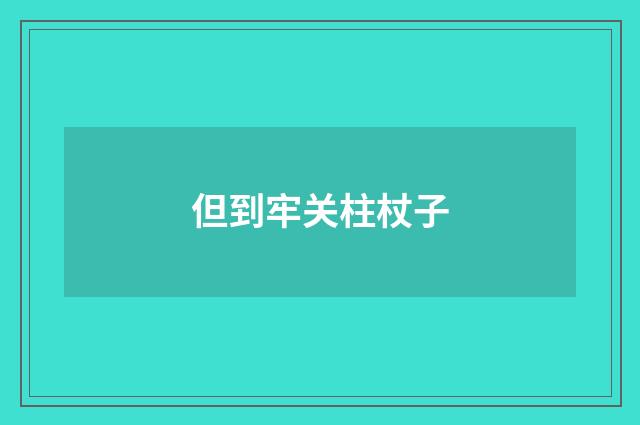 但到牢关柱杖子