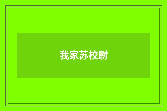 我家苏校尉