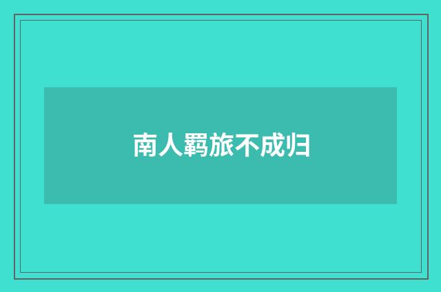 南人羁旅不成归