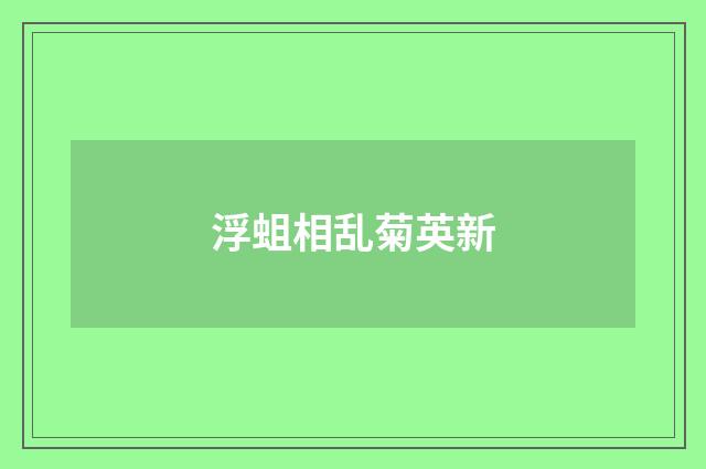 浮蛆相乱菊英新