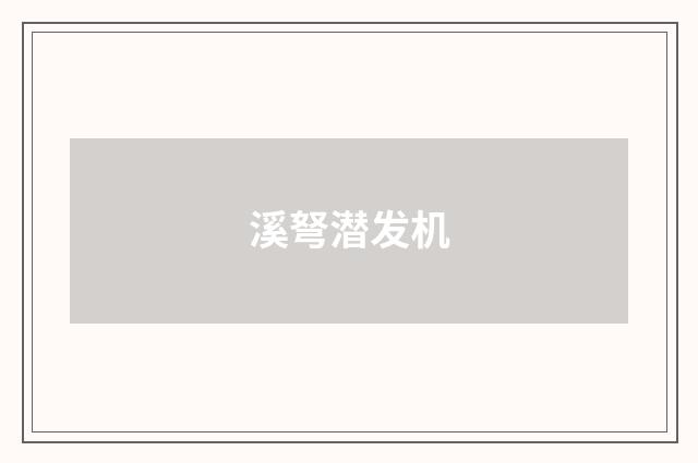 溪弩潜发机