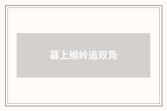 暮上缑岭追双凫