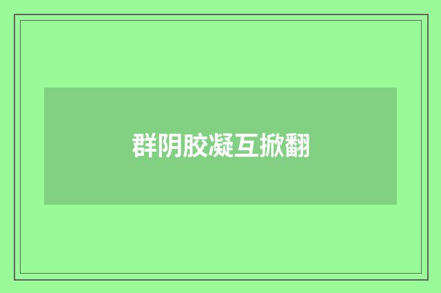 群阴胶凝互掀翻