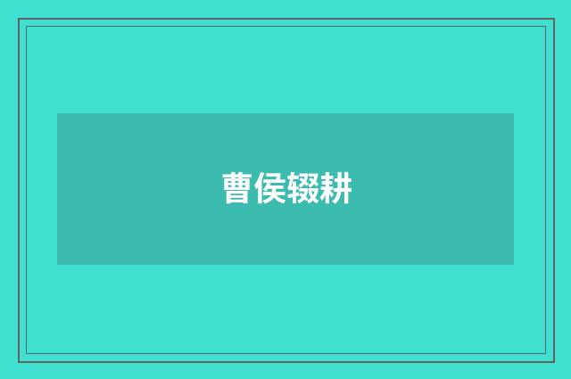 曹侯辍耕