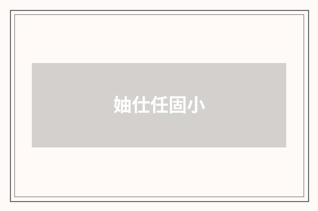 妯仕任固小