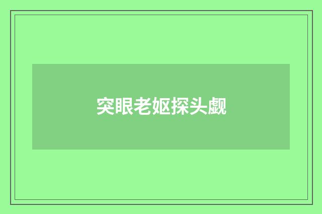 突眼老妪探头觑