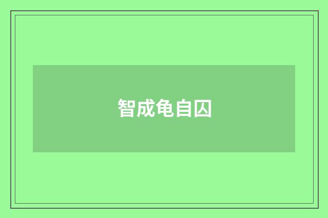 智成龟自囚
