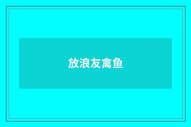 放浪友禽鱼