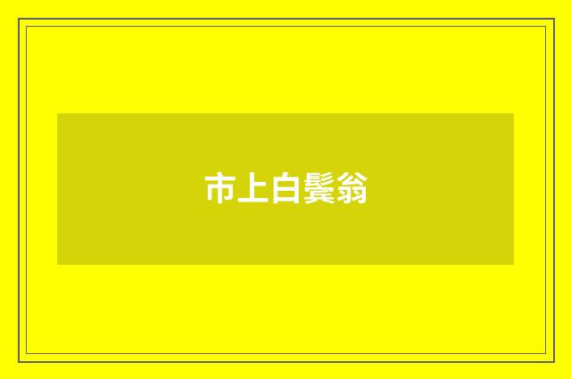 市上白鬓翁